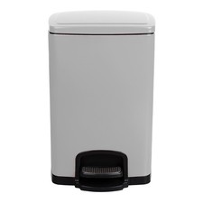 McKesson Metal Trash Can White 20 Quart / 5 gal.