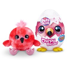 Chirpy Birds Flamingo by ZURU, Electronic Pet that Speaks, Giant Surprise E...