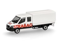 Herpa 098991 | Mb Sprinter '18 Doppelkabine Pritsche/Plane | Strabag (A) | 1:87