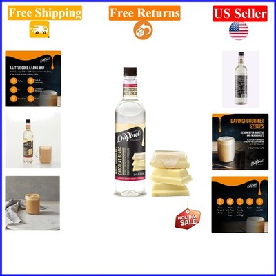 White Chocolate Syrup 25.4 Fl Oz, Sweet Creamy Flavor, Perfect for Coffee & More