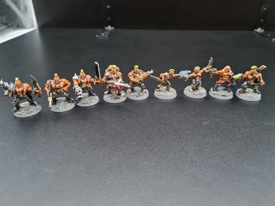 Warhammer 40K Necromunda Goliath Gang 9 Ganger bemalt - Metall - Beschreibung lesen