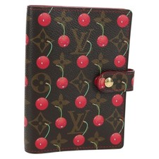 LOUIS VUITTON Monogram Cherry Agenda PM Planner Cover Red R21023 Auth YKZ1374SM