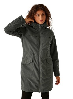  REGATTA Romine II wasserdichte Parka Jacke grau himmel meliert Gr. 12 neu mit Etikett  