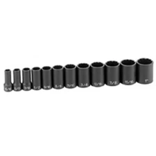 12 Pc. 3/8" Drive 12 Point Semi-Deep Length Impact Set GRY-1202SD Brand New!