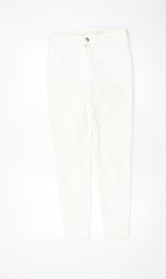 American Eagle Damen weiß Skinny Jeans Größe 8 kurz hoher Bund Denim