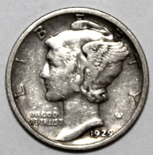 1929D Mercury Dime - Very Fine - #9931D - FREE SHIPPING