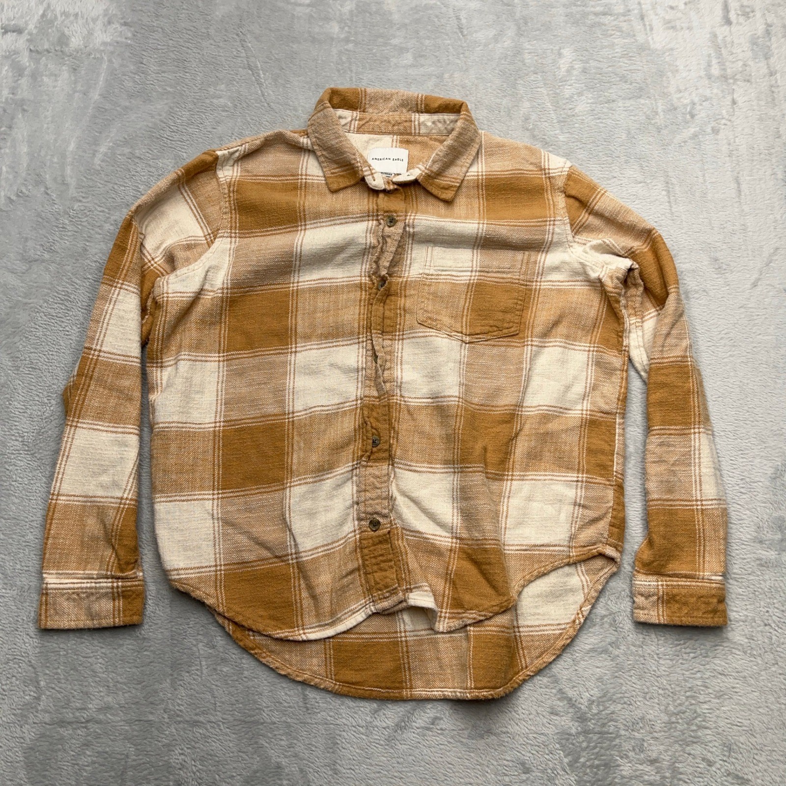 American Eagle Outfitters Plaid Flannel Shirt Long Sleeve Bu