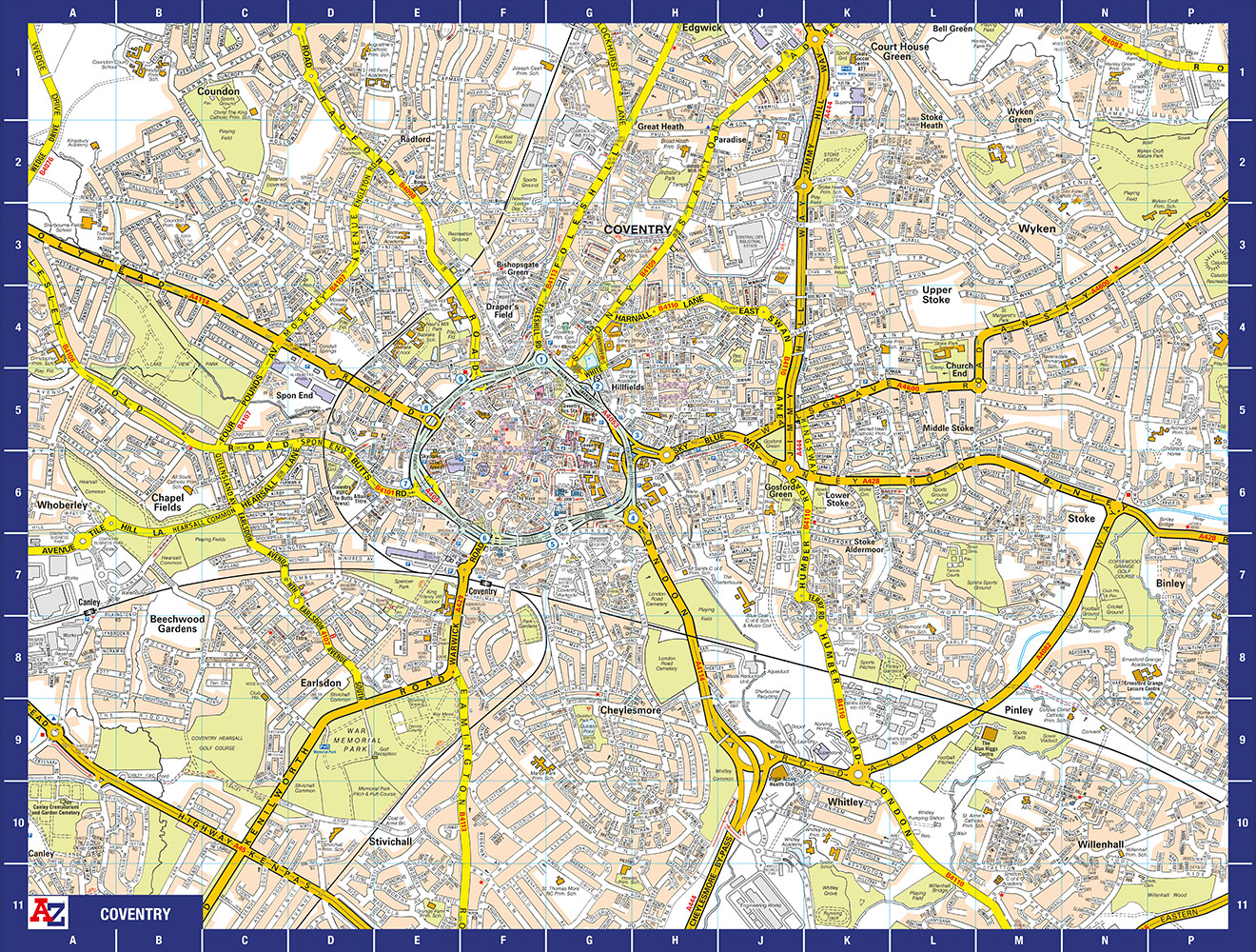 Map of Coventry 1000 Piece Jigsaw for Home and Everyday Use Practical Design