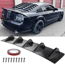 For Ford Mustang S197 04-14 Rear Bumper Diffuser Diffuser Lip 5 Fins Splitter