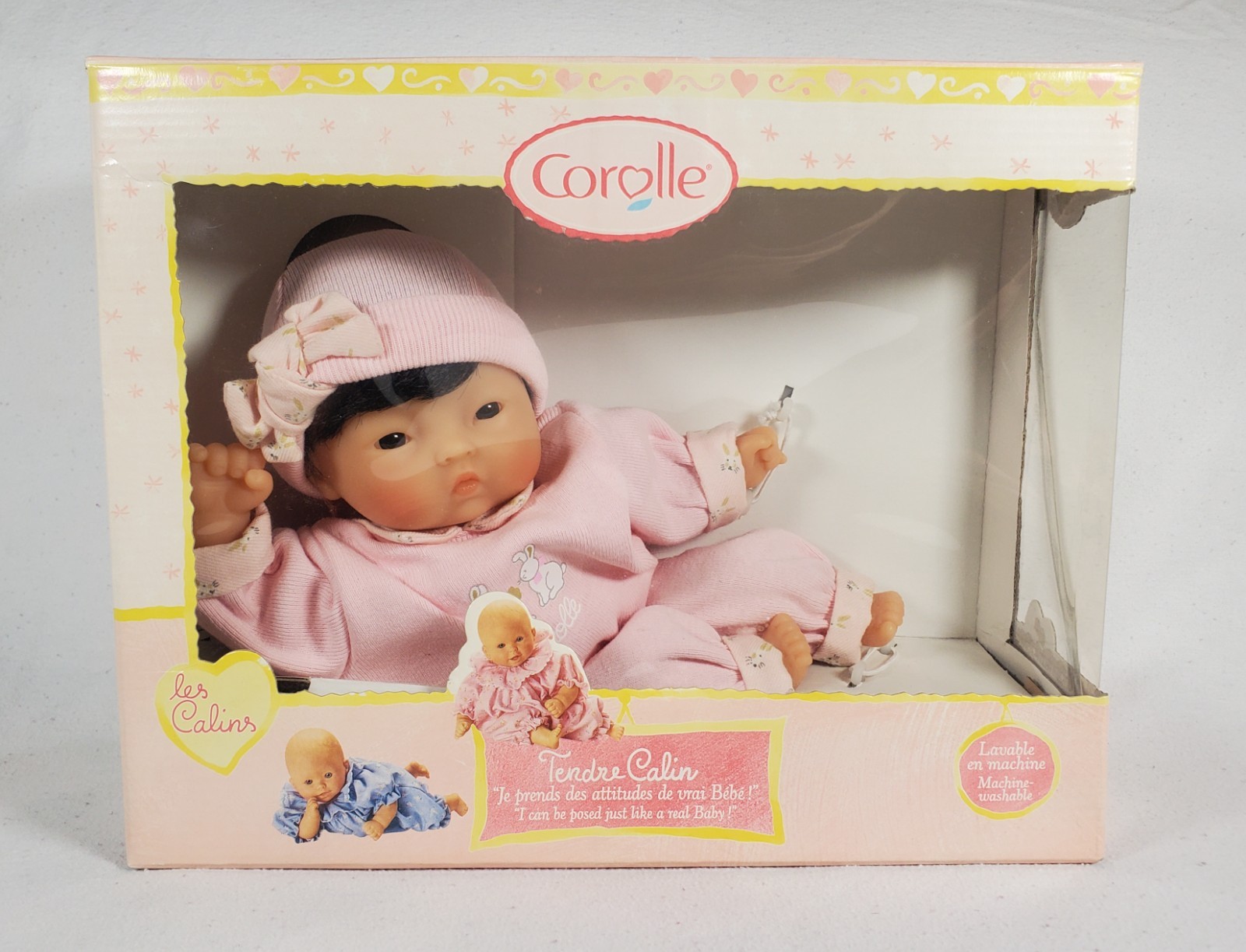 Corolle Tendre Calin 12" Asian Baby Doll RARE Vintage France