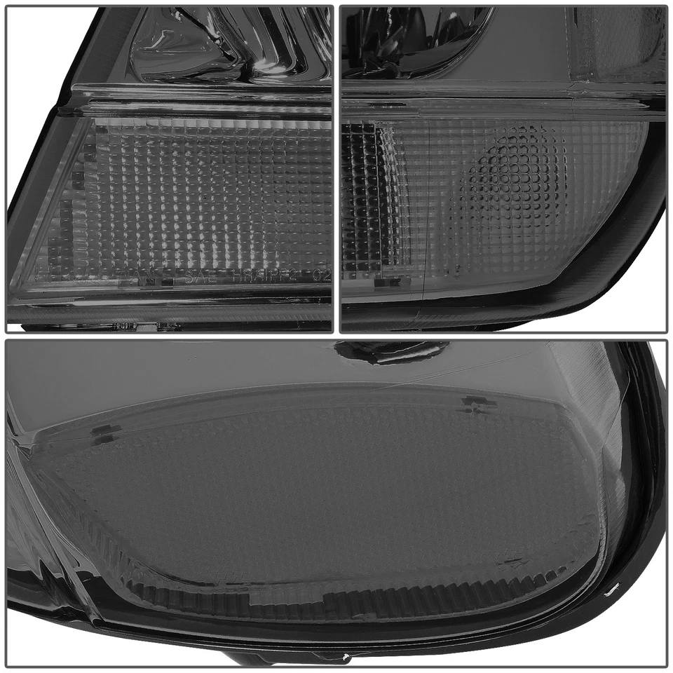 Juego de faros/lámparas esquineros transparentes carcasa ahumada para Jeep Grand Cherokee 1999-2004 Foto 4 de 4