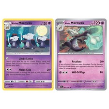 2 Card Alolan Marowak Pokemon TCG Collection - SM Team Up Journey Together NM