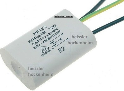 0,4UF kondensator 0,4µF+2x2500pF 250V Funkentstörkondensator -  BOSCH PWS 6000
