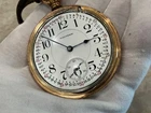 Antique 1915 American Waltham 645 Pocket Watch 21j Railroad 16s Running GF case