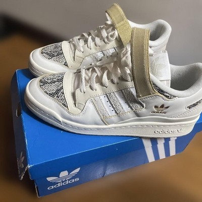 adidas FORUM 84 LOW Sneakers White Gold Mesh Tag Casual Used