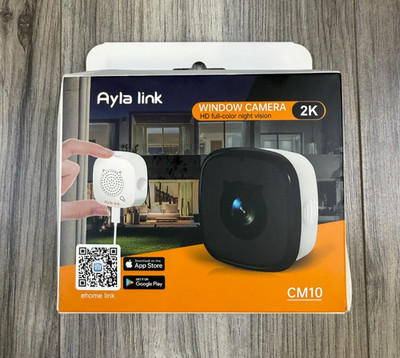 Ayla Link CM10 Window Camera 2K 3MP WiFi Indoor Smart Home Security Color Night