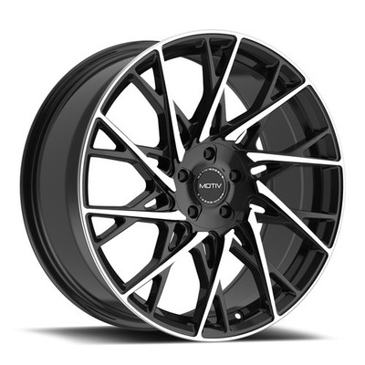 Motiv Wheels 430MB Maestro 17x7.5 +40 Gloss Black Machined 5x114.3 5X120 (QTY 4)