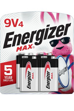 NEW SEALED Energizer MAX 9V Batteries 4 Pack Alkaline 9 Volt Exp 12/2030