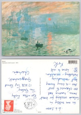 c35910 Claude Monet Kunst Gemälde Postkarte 2000 Stempel