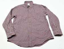 Brooks Brothers REGENT Shirt Mens Large Maroon Gray Long Sleeve Button-Down