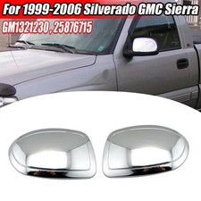 1999-2004 2005 2006 Chevy Silverado Gmc Sierra Chrome Mirror Covers Overlay 1999-2004 2005 2006 Chevy Silverado Gmc Sierra Chrome Mirror Covers Overlay