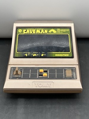 TOMY Caveman Micro Computer Game Handheld Tabletop Arcade Video Game Console