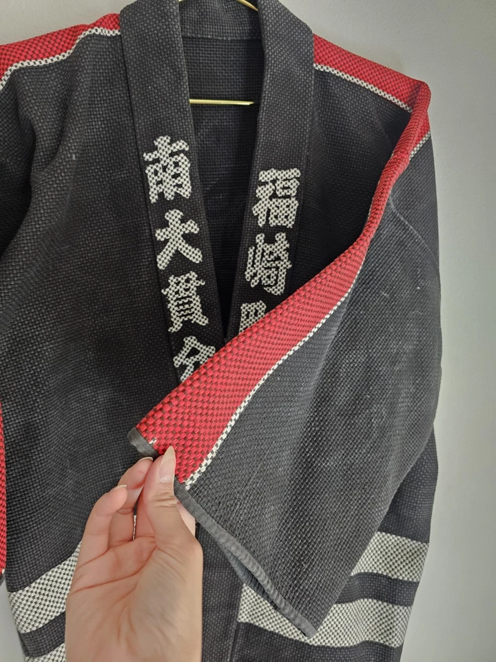 Chaqueta Hanten Vintage Japonesa Bombero Reversible Fukusaki Town Okamoto Foto 4 de 4