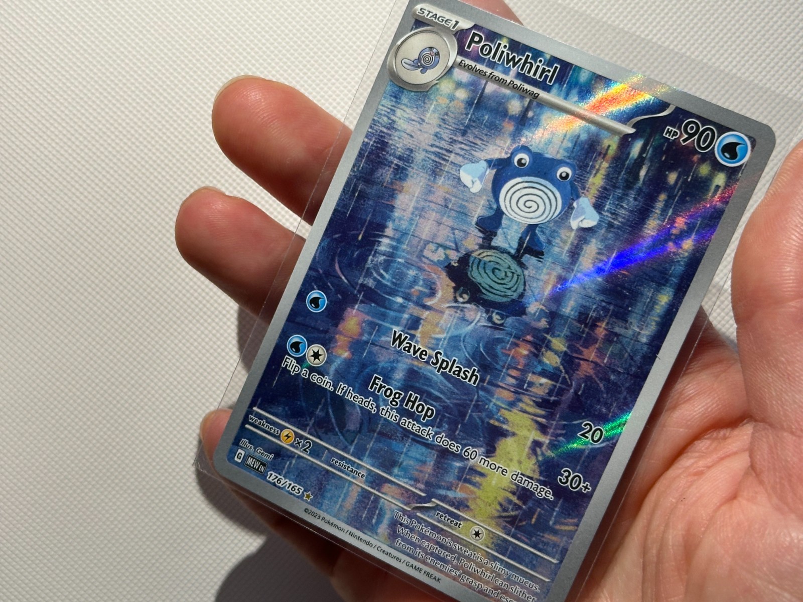 Poliwhirl #176/165 Illustration Rare Pokemon 151 - MEW EN NM