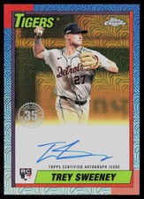 2025 Topps #90CA2-TS Trey Sweeney 1990 Topps Baseball Chrome Autographs #/50