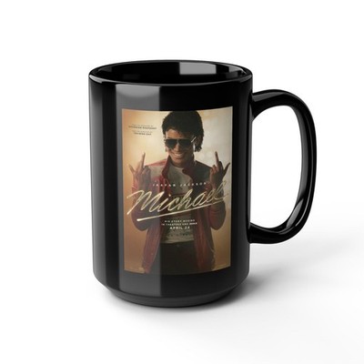 Michael Jackson Middle Finger Movie Mug 11oz 15oz Black Ceramic Mug