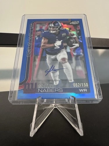 2025 Topps Chrome Malik Nabers Chrome Autographs (RAW)