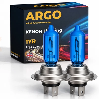 H7 Headlight Bulbs 100W Xenon White Super 6000k Bright Halogen Light Bulb 12V - Image 1 of 4