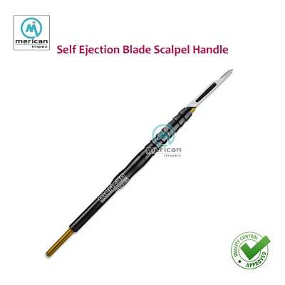 Easy Eject Push Scalpel Handle No 3 Surgical Dental Blade Remover Detachable