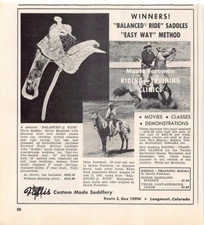 Fallis Custom Made Saddlery Longmont Colorado Vintage Magazine Print Ad