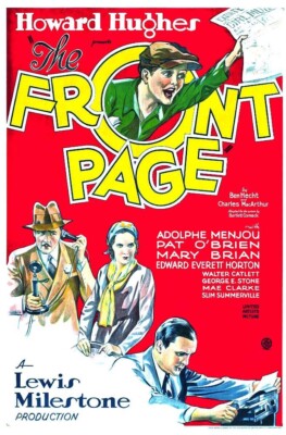 THE FRONT PAGE MOVIE POSTER *2X3 FRIDGE MAGNET* FILM HOWARD HUGHES MENJOU OBRIEN