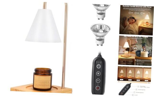 Dimmable White Candle Warmer Lamp for Jar Candles