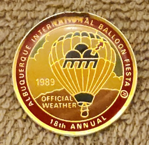 1989 WEATHER 18TH ANNUAL ALBUQUERQUE INTERNATIONAL BALLOON FIESTA BALLOON PIN