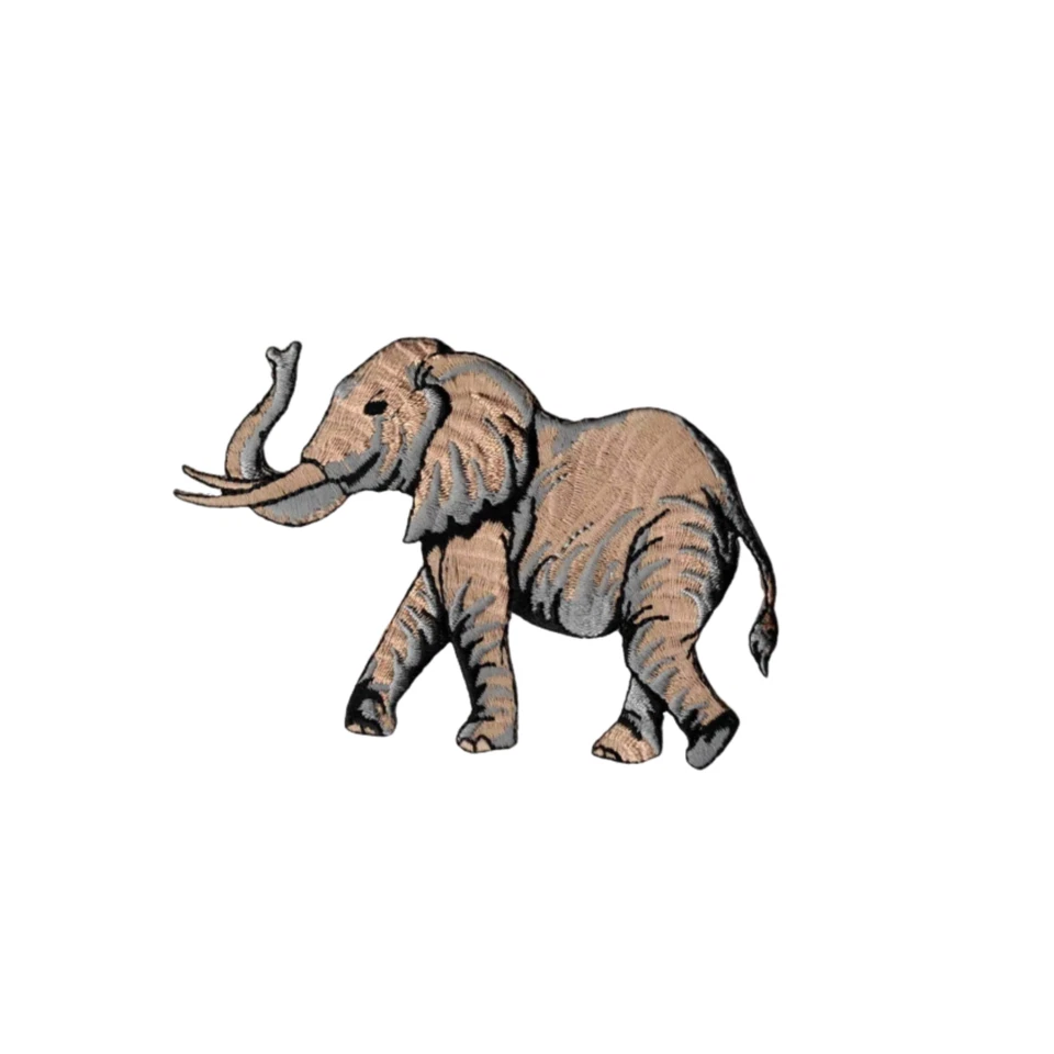 Parche de hierro grande de elefante animal (paquete de 2) Foto 2 de 4