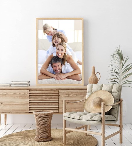 Yaetm 16x24 Frame Set of 2, Solid Oak Wood Poster Frame 16 x 24 inches, Wall Gal - Picture 4 of 10