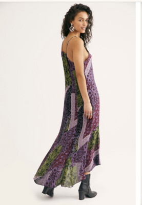 free people work of art printed maxi dress FREE PEOPLE Work of art printed maxi slip dress. Size S. Retail $108