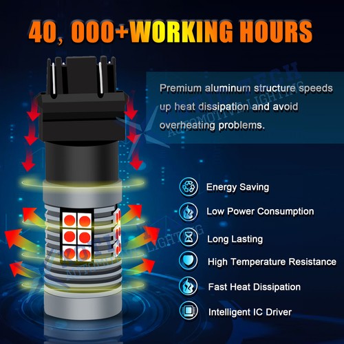 3157 3030 30-SMD LED Strobe Flashing Blinking Brake Stop Tail Light Bulbs Lamps - Bild 5 von 12