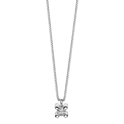 GLB 1405 Women's White Gold Necklace Punto Luce Comete -10% Discount