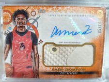 2023 TOPPS INCEPTION OVERTIME CARD OF AMEN THOMPSON AUTO SHOE RELIC #5/10 RARE!