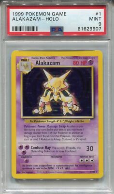 Pokemon [Wizards Of The Coast] Base Set Card #1 Alakazam Holo PSA