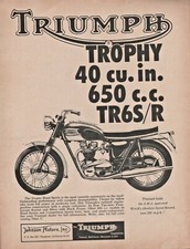 1964 Triumph Trophy Road Sports Tr6sr - Vintage Motorcycle Ad 1964 Triumph Trophy Road Sports Tr6sr - Vintage Motorcycle Ad