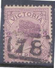 (F82-164) 1886 Victoria 2d violet QVIC stamp (FN)