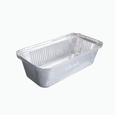 Nr. 6 Aluminiumfolie Takeway Lebensmittelbehälter mit Deckel (500 Stck.)