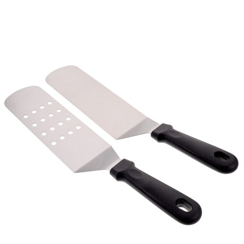 2 Pcs Metal Spatula Set Turner Teppanyaki Spatulas Pancake Flipper - Picture 6 of 12