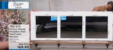 2 estantes de pared de madera con espejos y gancho de Emryn House 27" x 9" 1 precio para 2