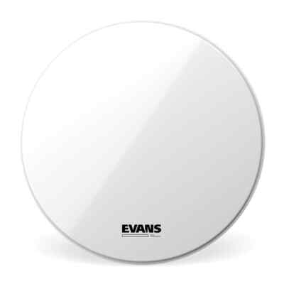 Evans EQ3 Resonant Smooth White Bass Drum Head, No Port, 22''